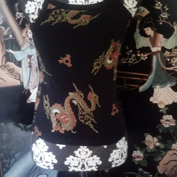 Size Large, Black tank. Nylon and Spandex blend. - Picture 4 of 5